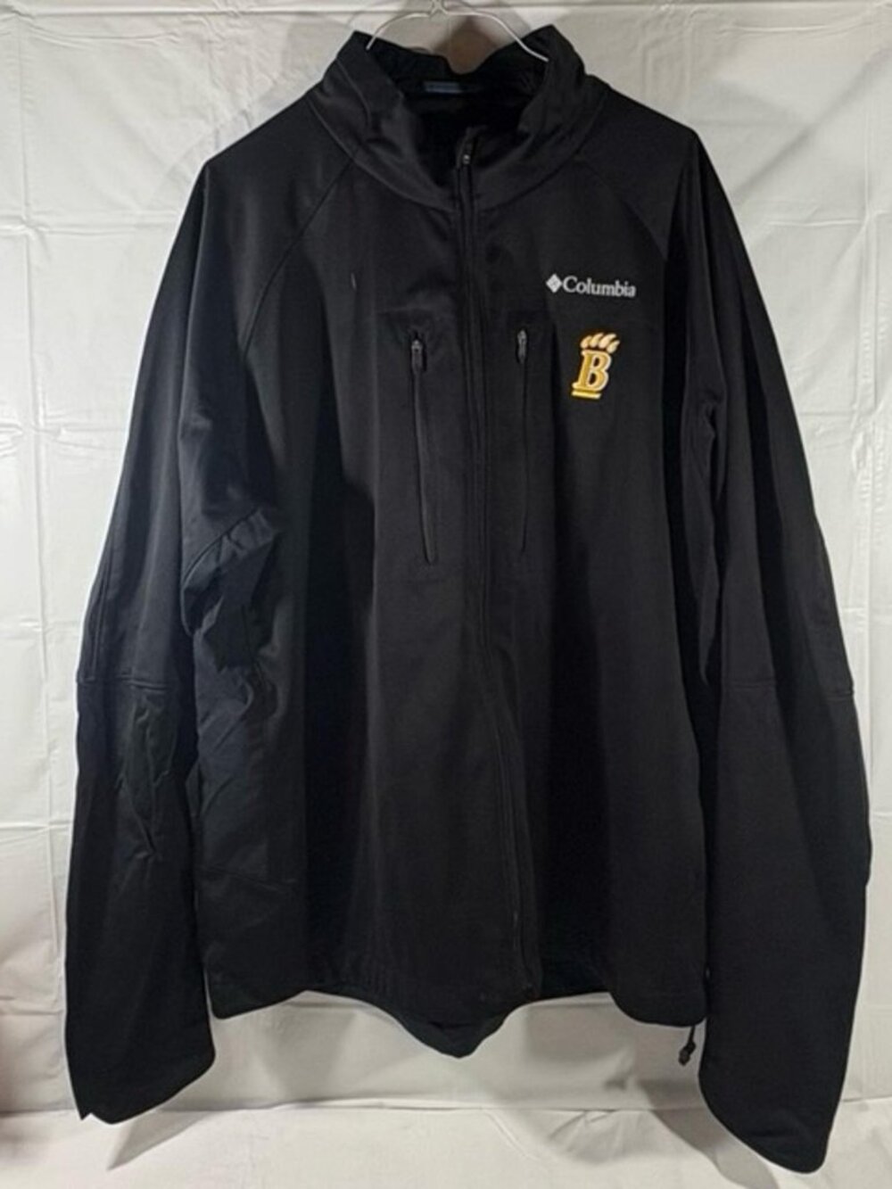 Columbia Sportswear Men's Softshell Jacket Size XL Black Full Zip Water-Resistan